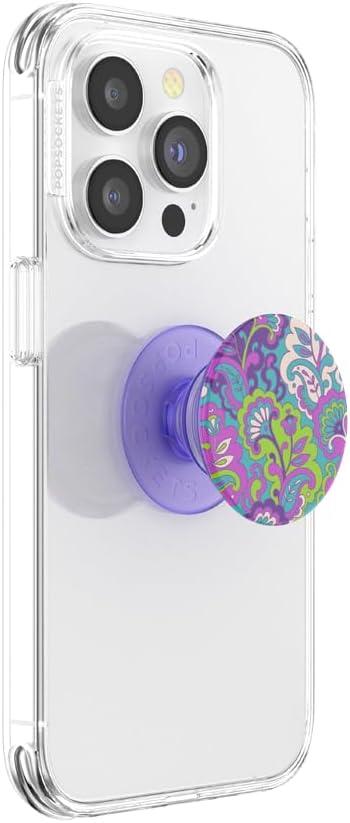 imagePopSockets Phone Grip for MagSafe Magnetic Holder Phone Stand Purple Enamel MosiacPurple Kamp
