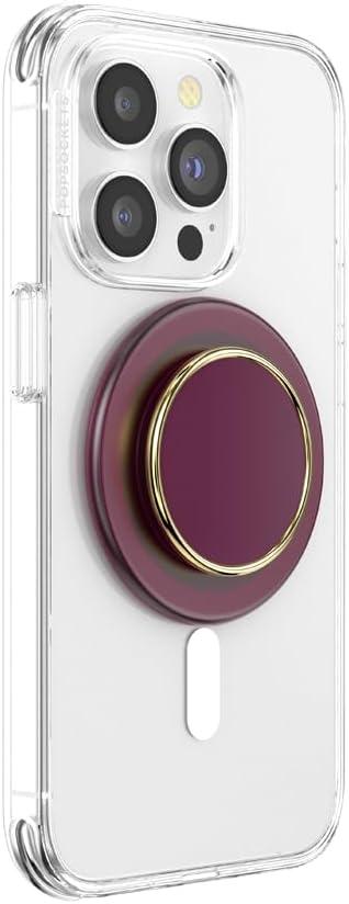 imagePopSockets Phone Grip for MagSafe Magnetic Holder Phone Stand Purple Enamel MosiacRed Wine Enamel