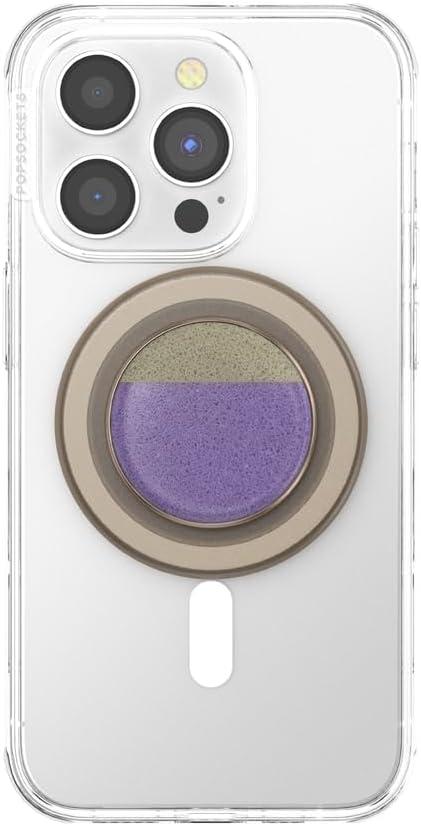 imagePopSockets Phone Grip for MagSafe Magnetic Holder Phone Stand Purple Enamel MosiacStoneware Lavendar