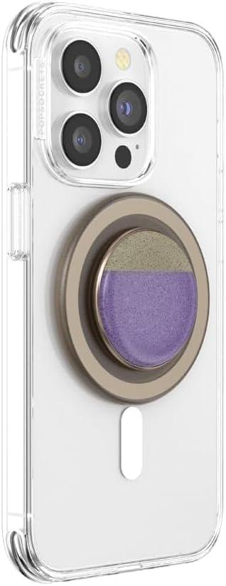 imagePopSockets Phone Grip for MagSafe Magnetic Holder Phone Stand Purple Enamel MosiacStoneware Lavendar