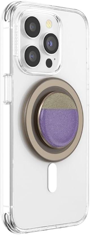 imagePopSockets Phone Grip for MagSafe Magnetic Holder Phone Stand Purple Enamel MosiacStoneware Lavendar