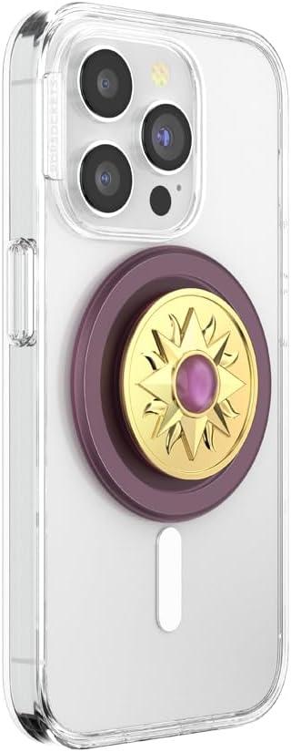 imagePopSockets Phone Grip for MagSafe Magnetic Holder Phone Stand Purple Enamel MosiacSun Jewel Mauve