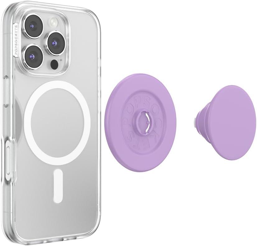 imagePopSockets Phone Grip for MagSafe Magnetic Holder Phone Stand Purple Enamel MosiacWisteria