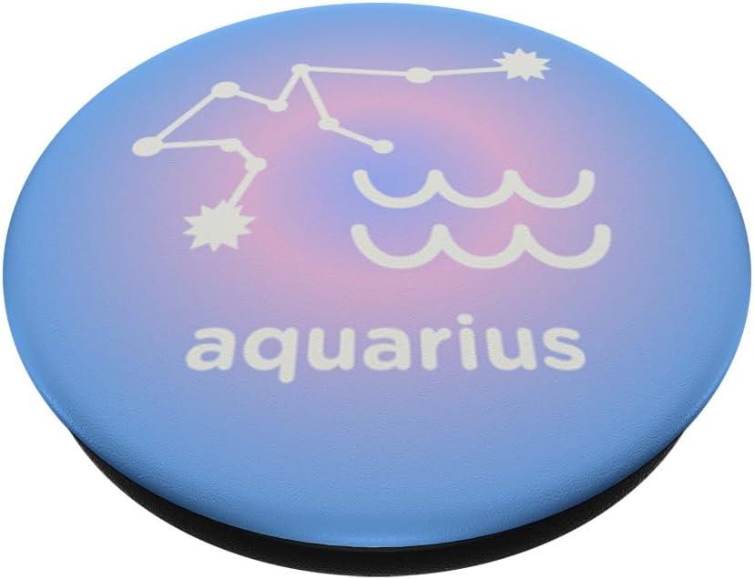 imagePopSockets Zodiac Phone Grip Aquarius Constellation PopSockets PopGrip for MagSafeAdhesive PopGrip