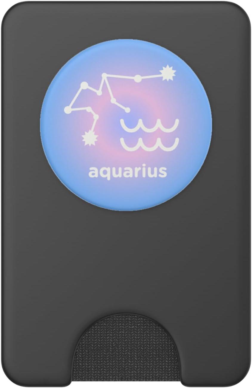 imagePopSockets Zodiac Phone Grip Aquarius Constellation PopSockets PopGrip for MagSafeMagnetic PopWallet