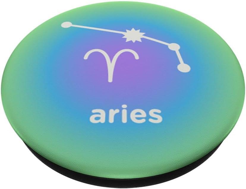 imagePopSockets Zodiac Phone Grip Aries Constellation PopSockets PopGrip for MagSafeAdhesive PopGrip