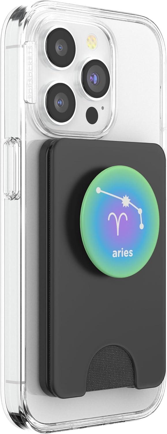 imagePopSockets Zodiac Phone Grip Aries Constellation PopSockets PopGrip for MagSafeMagnetic PopWallet
