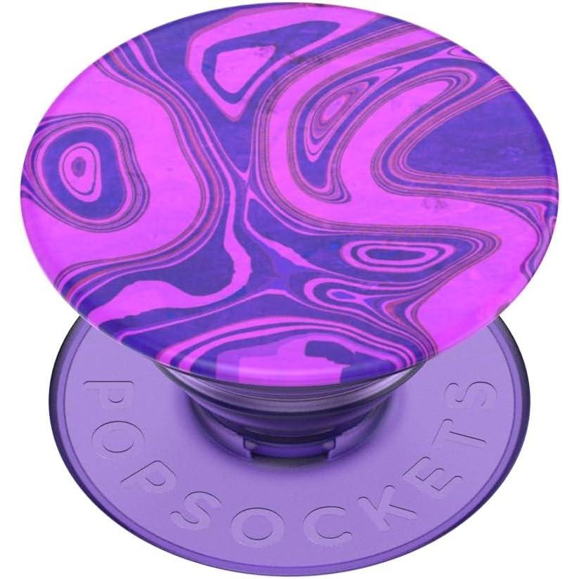 imagePopSockets Phone Grip for MagSafe Magnetic Holder Phone Stand Purple Enamel MosiacLava Flow