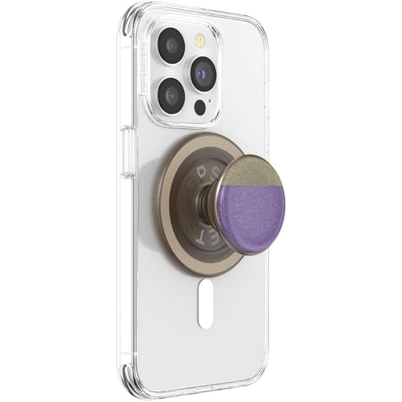 imagePopSockets Phone Grip for MagSafe Magnetic Holder Phone Stand Purple Enamel MosiacStoneware Lavendar