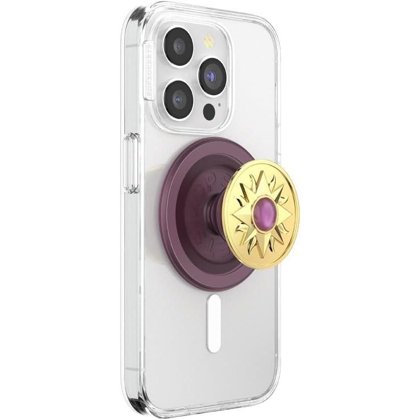 imagePopSockets Phone Grip for MagSafe Magnetic Holder Phone Stand Purple Enamel MosiacSun Jewel Mauve
