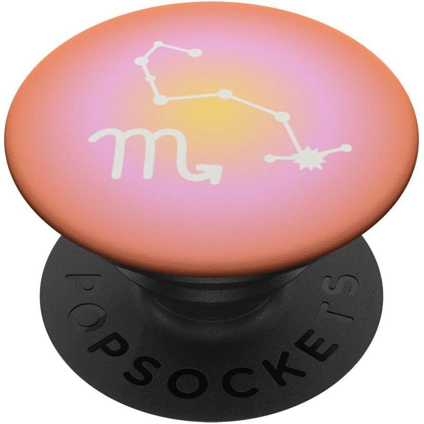 imagePopSockets Zodiac Phone Grip Scorpio Star Sign PopSockets PopGrip for MagSafeAdhesive PopGrip