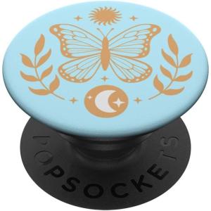 PopSockets Celestial Phone Grip – Sun & Moon Butterfly PopSockets PopGrip for MagSafe(Adhesive PopGrip)
