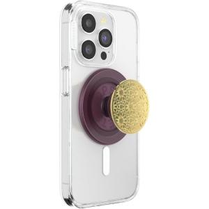 PopSockets Phone Grip for MagSafe, Magnetic Holder, Phone Stand, Purple – Enamel Mosiac(Enamel Mosaic)