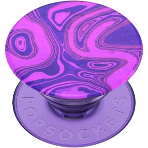 PopSockets Phone Grip for MagSafe, Magnetic Holder, Phone Stand, Purple – Enamel Mosiac(Lava Flow)