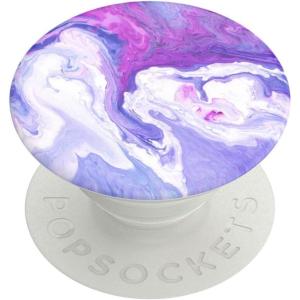 PopSockets Phone Grip for MagSafe, Magnetic Holder, Phone Stand, Purple – Enamel Mosiac(Lavender Flow)
