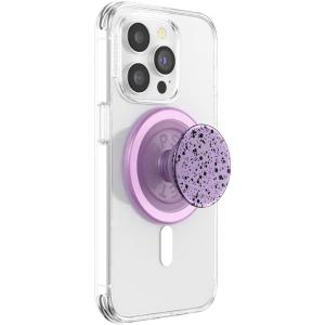 PopSockets Phone Grip for MagSafe, Magnetic Holder, Phone Stand, Purple – Enamel Mosiac(Plum Speckle)
