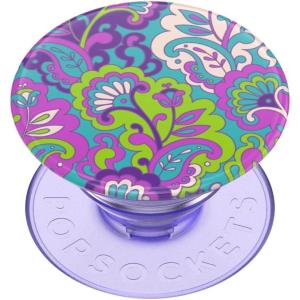 PopSockets Phone Grip for MagSafe, Magnetic Holder, Phone Stand, Purple – Enamel Mosiac(Purple Kamp)