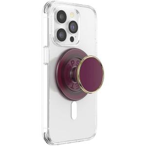 PopSockets Phone Grip for MagSafe, Magnetic Holder, Phone Stand, Purple – Enamel Mosiac(Red Wine Enamel)