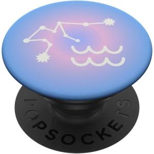 PopSockets Zodiac Phone Grip – Aquarius Star Sign PopSockets PopGrip for MagSafe(Adhesive PopGrip)