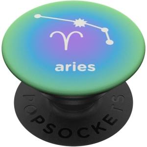 PopSockets Zodiac Phone Grip – Aries Constellation PopSockets PopGrip for MagSafe(Adhesive PopGrip)
