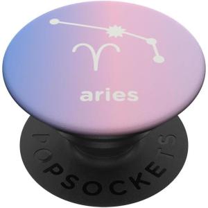 PopSockets Zodiac Phone Grip – Aries Zodiac PopSockets PopGrip for MagSafe(Adhesive PopGrip)