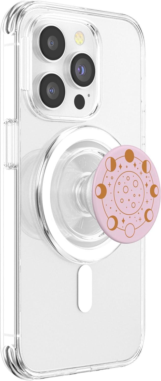 imagePopSockets Celestial Phone Grip Golden Moon Cycle PopSockets PopGrip for MagSafeMagnetic PopGrip