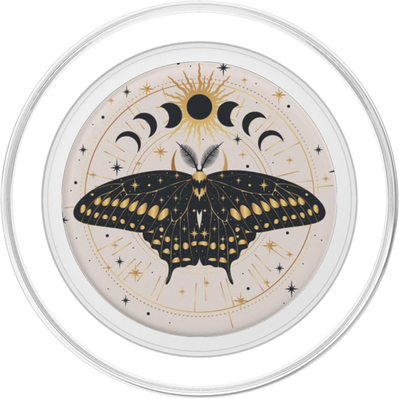 imagePopSockets Celestial Phone Grip Lunar Moth PopSockets PopGrip for MagSafeMagnetic PopGrip