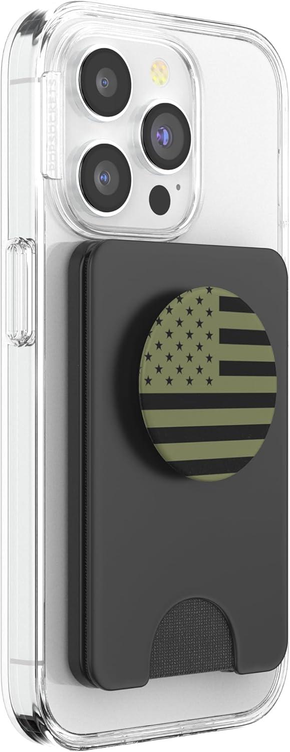 imagePopSockets Phone Grip Olive Americana PopSockets PopGrip for MagSafeMagnetic PopWallet