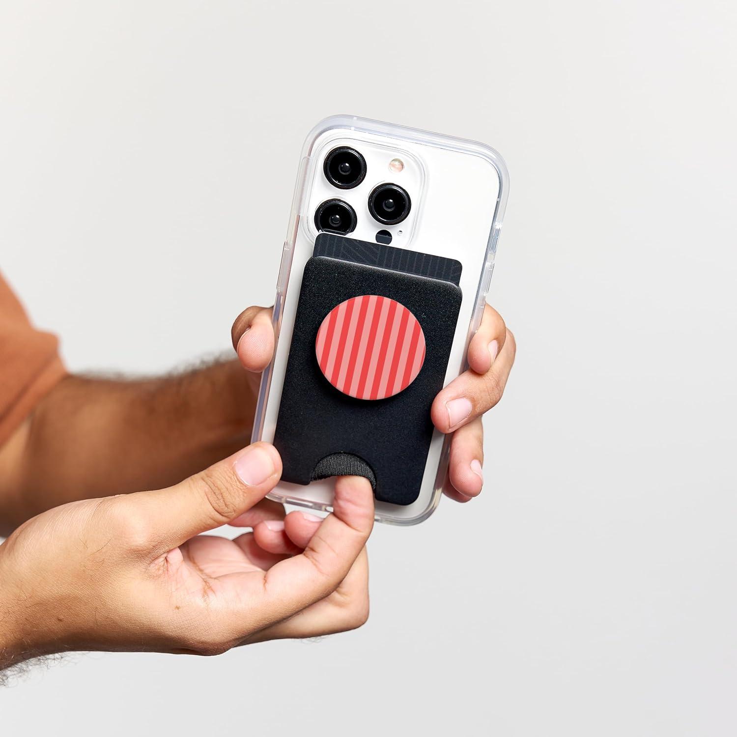 imagePopSockets Striped Phone Grip Candy Stripe PopSockets PopGrip for MagSafeMagnetic PopWallet