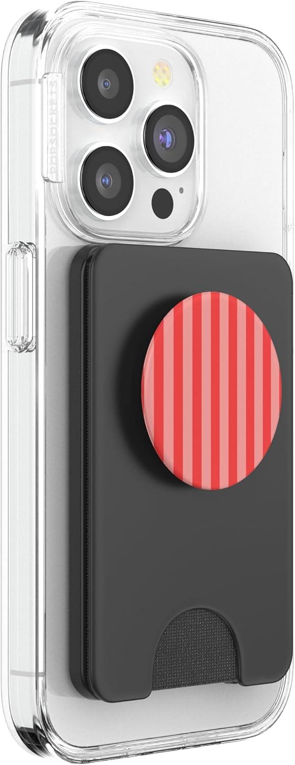 imagePopSockets Striped Phone Grip Candy Stripe PopSockets PopGrip for MagSafeMagnetic PopWallet
