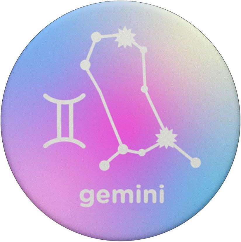 imagePopSockets Zodiac Phone Grip Gemini Constellation PopSockets PopGrip for MagSafeAdhesive PopGrip