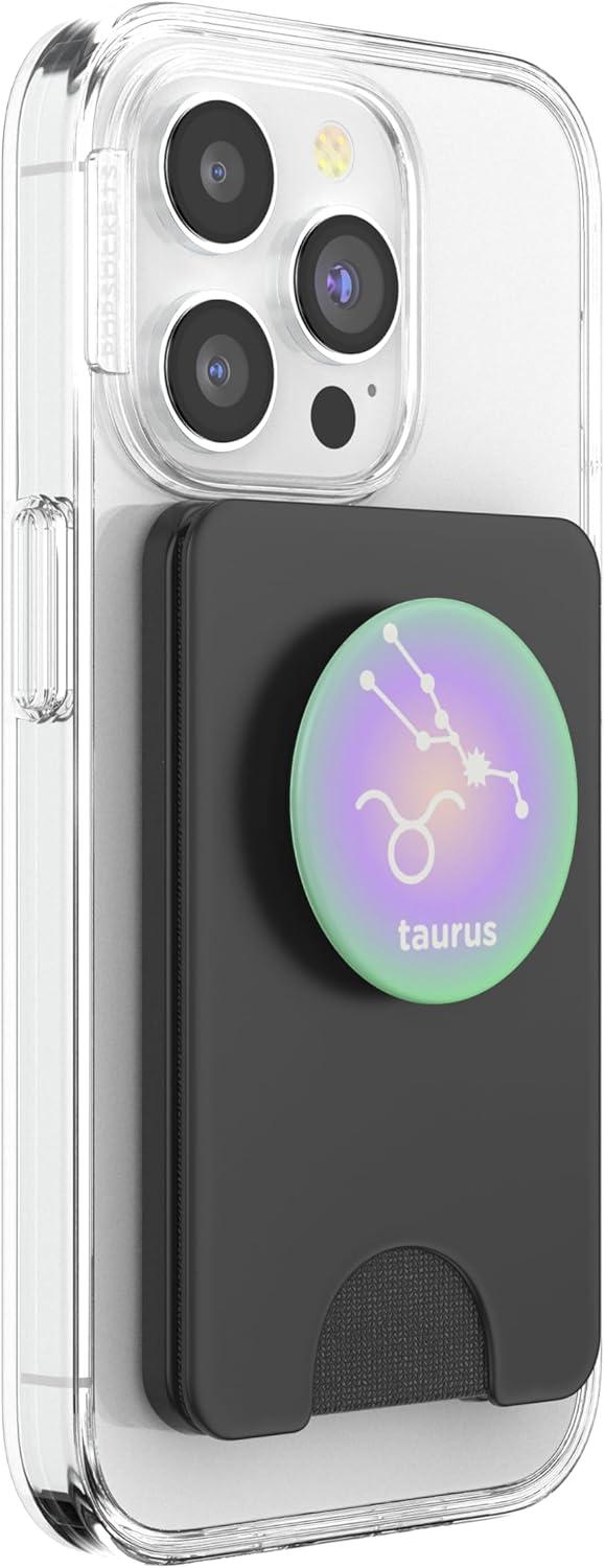 imagePopSockets Zodiac Phone Grip Taurus Zodiac Sign PopSockets PopGrip for MagSafeMagnetic PopWallet