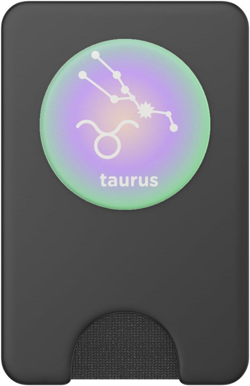 imagePopSockets Zodiac Phone Grip Taurus Zodiac Sign PopSockets PopGrip for MagSafeMagnetic PopWallet