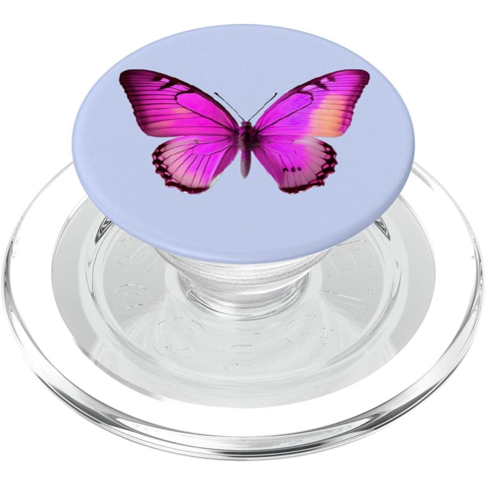 imagePopSockets Butterfly Phone Grip Magenta Flutterfly PopSockets PopGrip for MagSafeMagnetic PopGrip