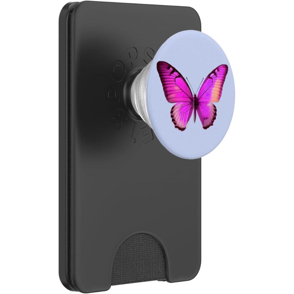 imagePopSockets Butterfly Phone Grip Magenta Flutterfly PopSockets PopGrip for MagSafeMagnetic PopWallet