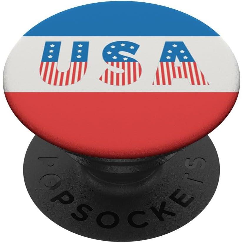 imagePopSockets Phone Grip with Expanding Kickstand USA Emblem PopSockets PopGrip for MagSafeAdhesive PopGrip
