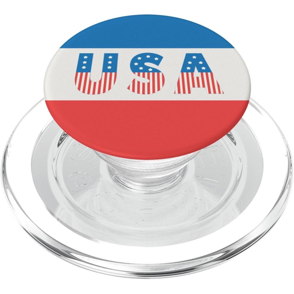 imagePopSockets Phone Grip with Expanding Kickstand USA Emblem PopSockets PopGrip for MagSafeMagnetic PopGrip