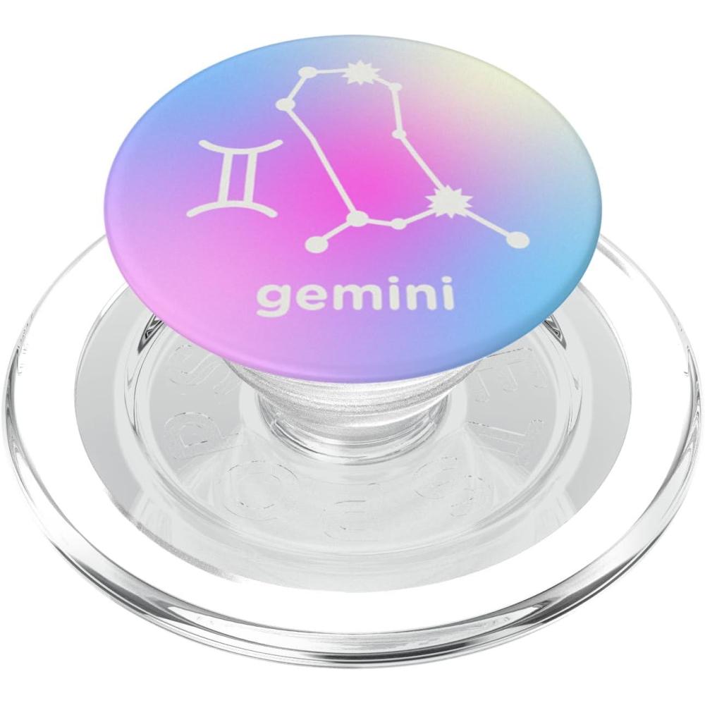 imagePopSockets Zodiac Phone Grip Gemini Constellation PopSockets PopGrip for MagSafeMagnetic PopGrip