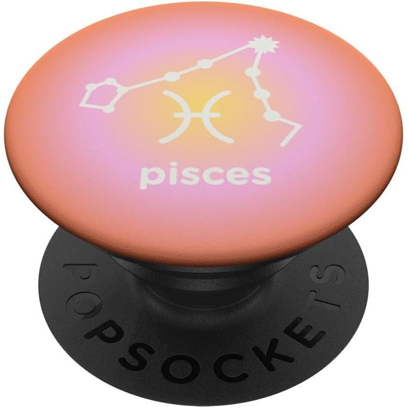 imagePopSockets Zodiac Phone Grip Pisces Constellation PopSockets PopGrip for MagSafeAdhesive PopGrip