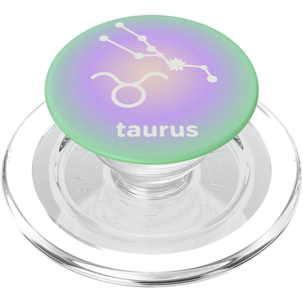 imagePopSockets Zodiac Phone Grip Taurus Zodiac Sign PopSockets PopGrip for MagSafeMagnetic PopGrip