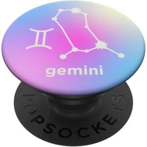 PopSockets Zodiac Phone Grip – Gemini Constellation PopSockets PopGrip for MagSafe(Adhesive PopGrip)