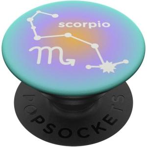PopSockets Zodiac Phone Grip – Scorpio Zodiac Sign PopSockets PopGrip for MagSafe(Adhesive PopGrip)