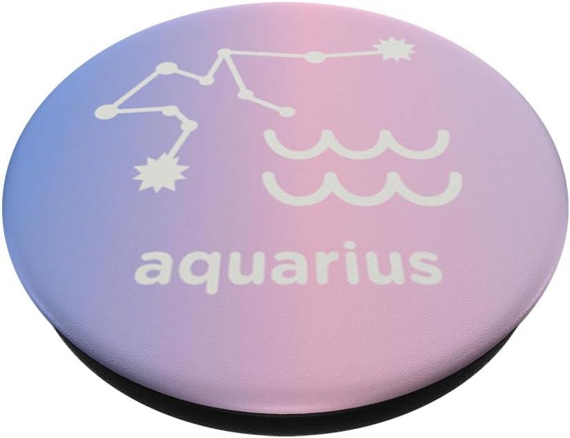 imagePopSockets Zodiac Phone Grip Aquarius Aura PopSockets PopGrip for MagSafeAdhesive PopGrip