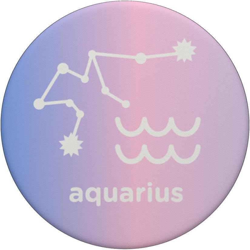 imagePopSockets Zodiac Phone Grip Aquarius Aura PopSockets PopGrip for MagSafeAdhesive PopGrip