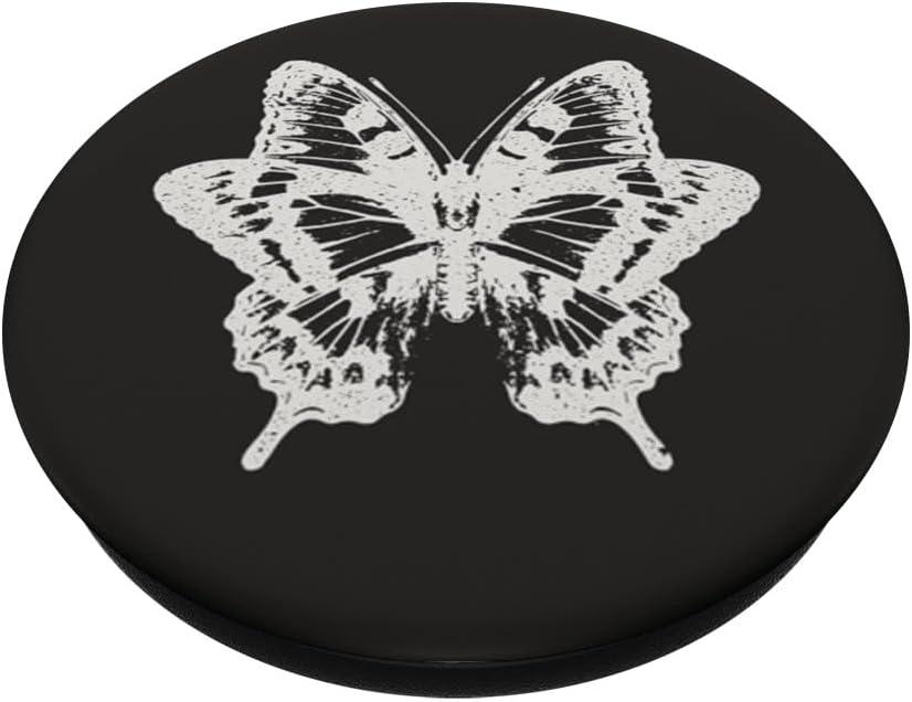 imagePopSockets Butterfly Phone Grip BampW Sketched Butterfly PopSockets PopWallet for MagSafeAdhesive PopGrip