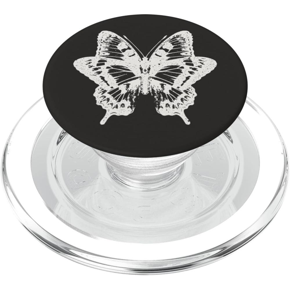 imagePopSockets Butterfly Phone Grip BampW Sketched Butterfly PopSockets PopWallet for MagSafeMagnetic PopGrip
