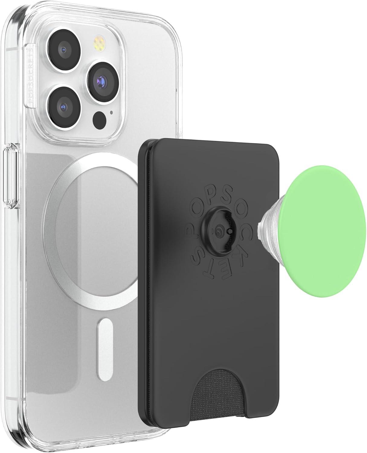 imagePopSockets Phone Grip Light Green PopSockets Adhesive PopGripMagnetic PopWallet