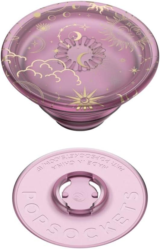 imagePopSockets Adhesive Phone Grip Holder Phone Stand Plantbased Translucent Comic KoiCelestial Mauve
