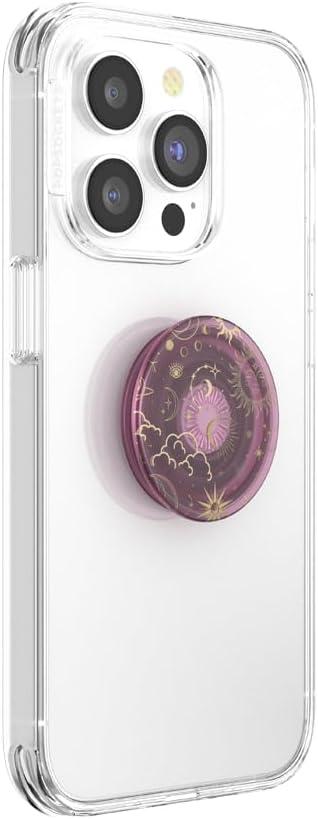 imagePopSockets Adhesive Phone Grip Holder Phone Stand Plantbased Translucent Comic KoiCelestial Mauve