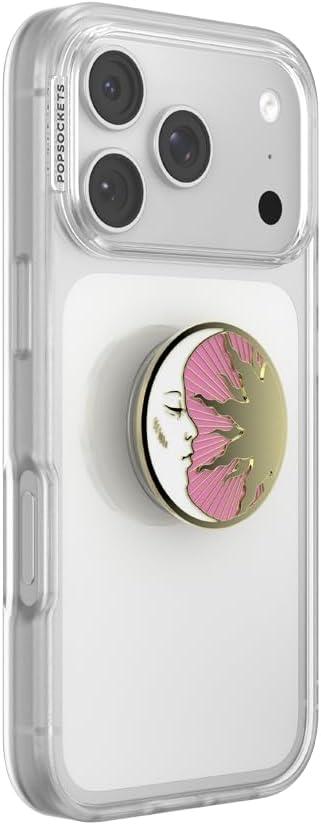 imagePopSockets Adhesive Phone Grip Holder Phone Stand Plantbased Translucent Comic KoiLunar Dreams Pink Adhesive
